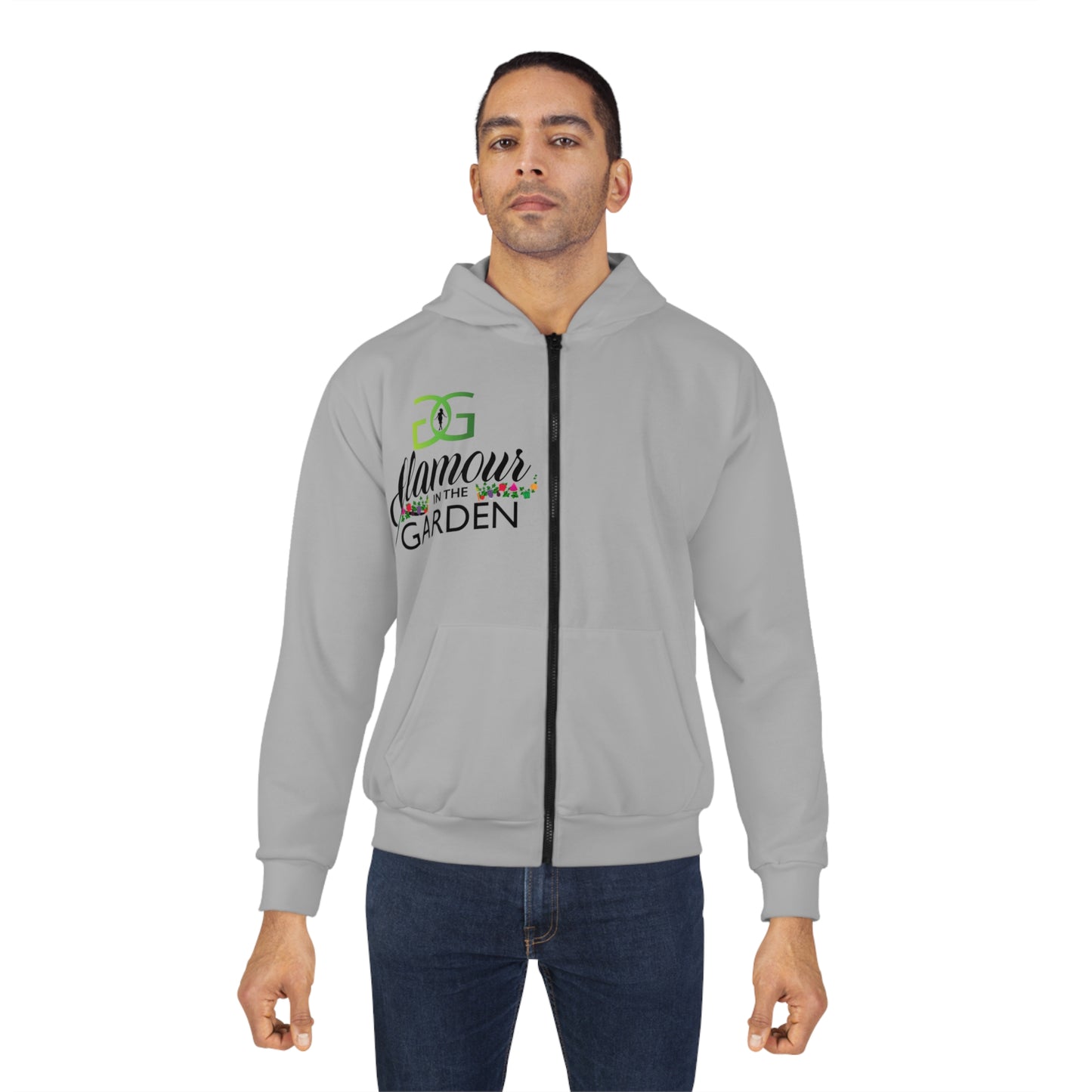 Glamour In The GardenUnisex Zip Hoodie (AOP)