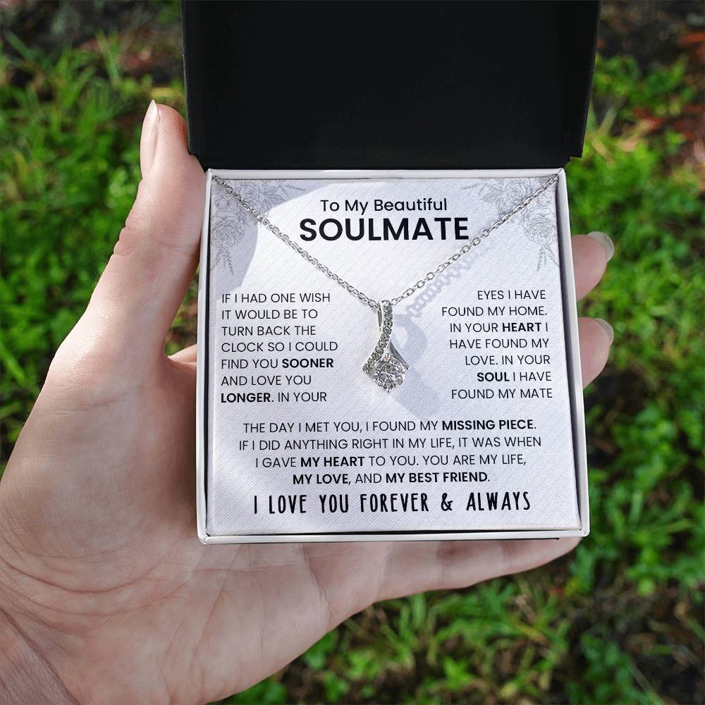 To My Beautiful Soulmate | I Love You, Forever & Always - Alluring Beauty Necklace