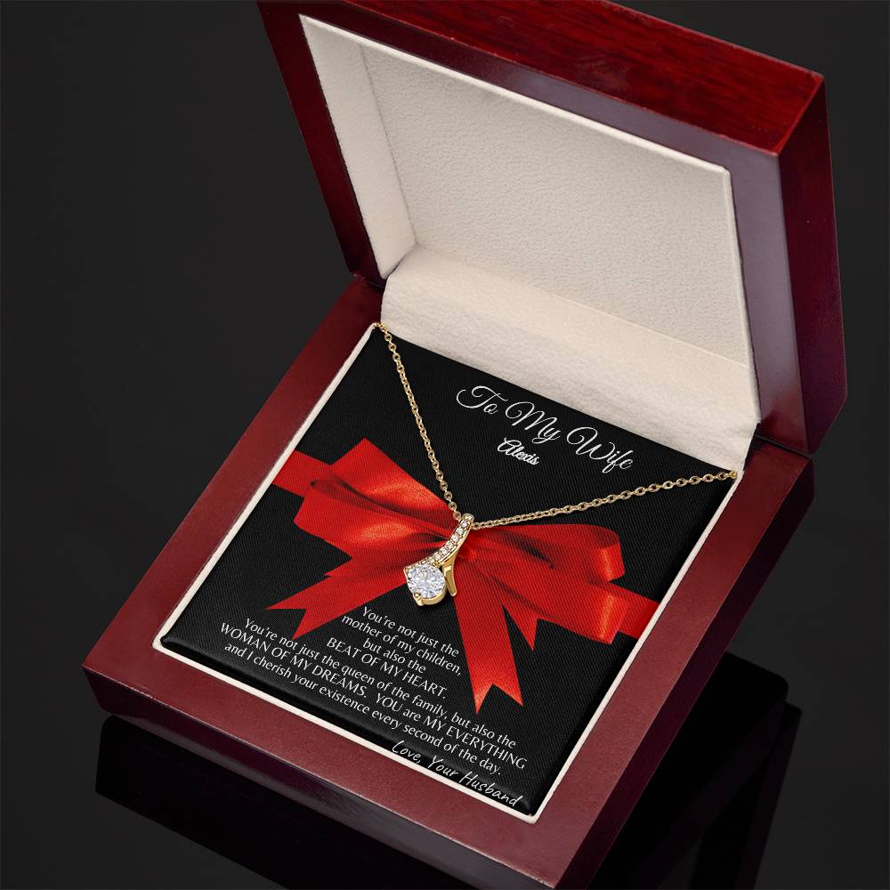 Personalized This Alluring Beauty Necklace To My Wife As A Gift, From Husband, Christmas Gift For Her, Anniversary Gift, Birthday Gift For Wife