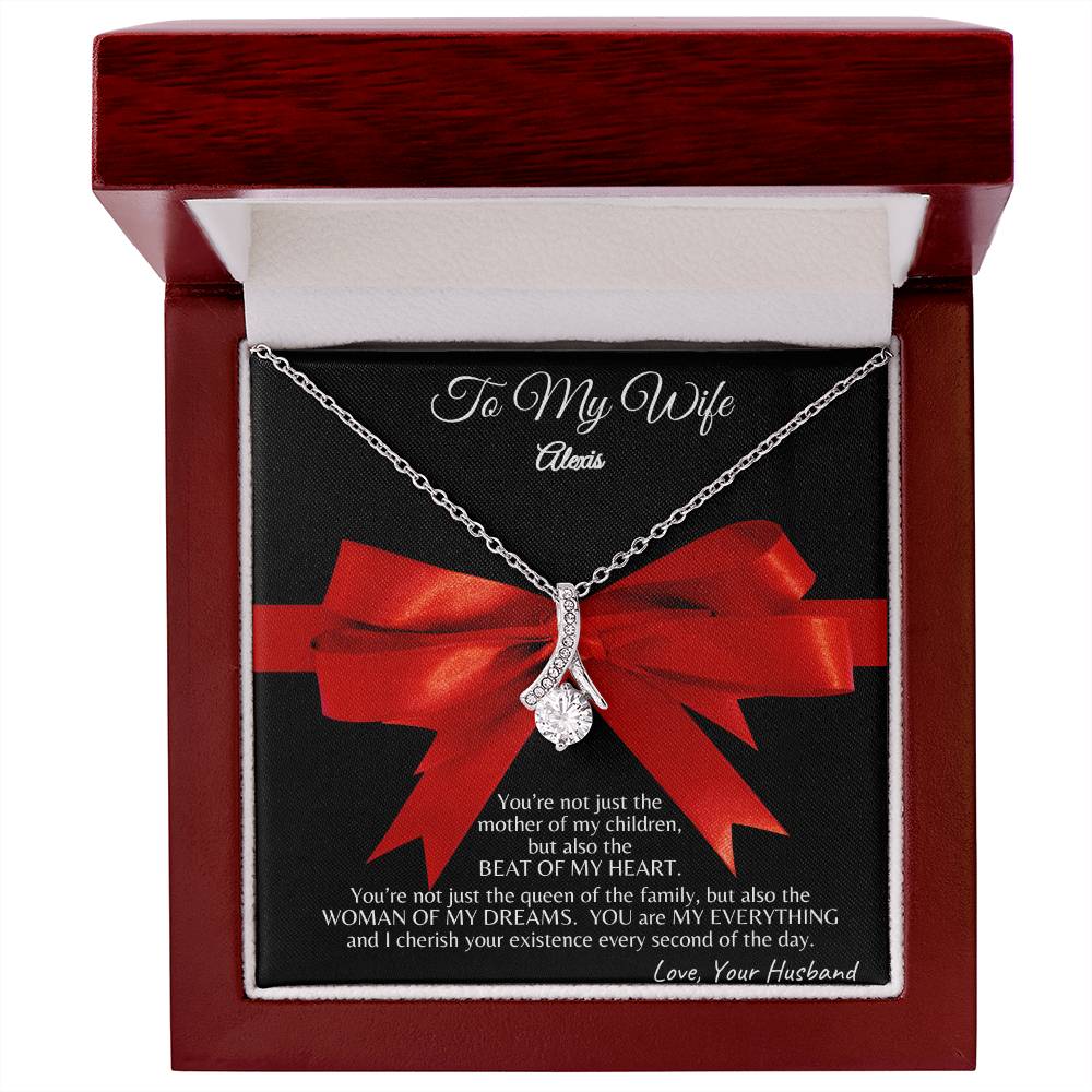 Personalized This Alluring Beauty Necklace To My Wife As A Gift, From Husband, Christmas Gift For Her, Anniversary Gift, Birthday Gift For Wife