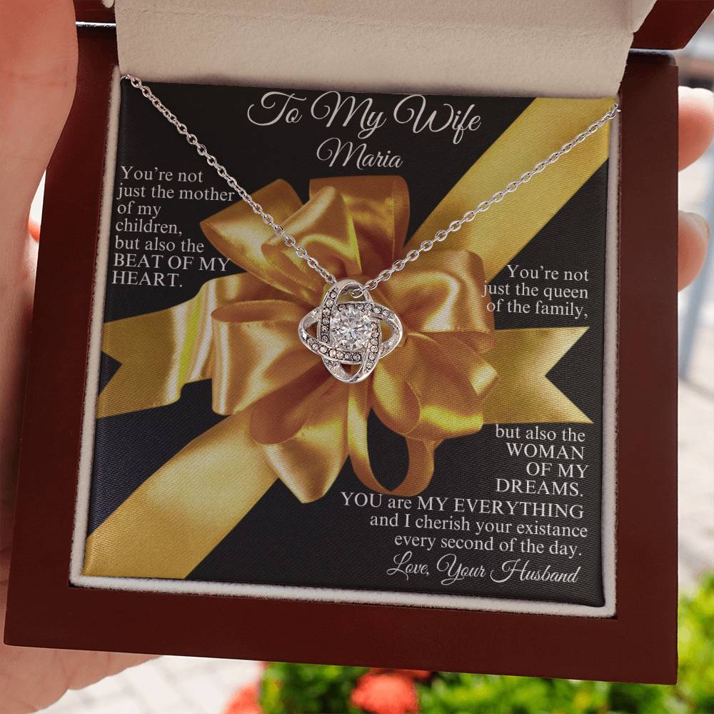 Personalize It - To My Wife Necklace, Great Christmas, Birthday, Anniversary or "Just Because I Love You" Gift