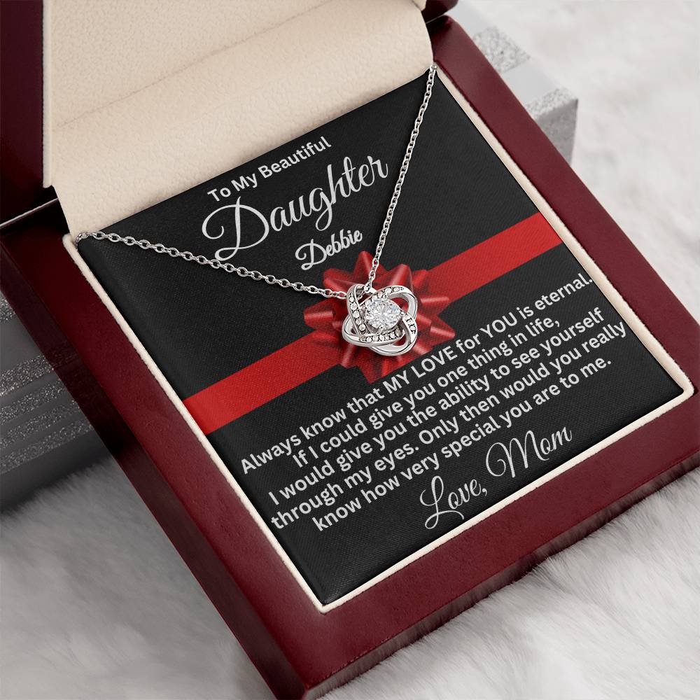 Personalized Love Knot Necklace for Your Beautiful Daughter