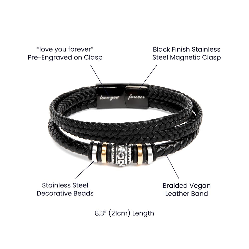 To My Grandson Bracelet, Makes a great gift to celebrate Christmas, graduation, Hanukkah or other celebration
