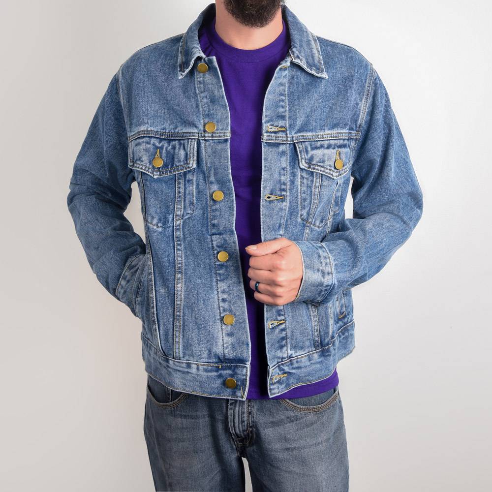 Men's Denim DTG Jacket - I'm Not Good Because Life Is Good. Life Is Good Because I'm Good!