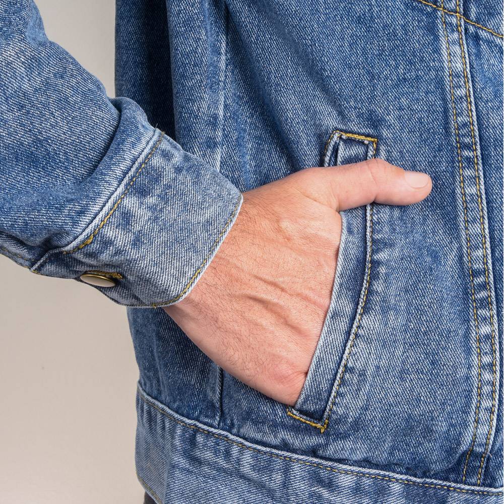 Men's Denim DTG Jacket - I'm Not Good Because Life Is Good. Life Is Good Because I'm Good!
