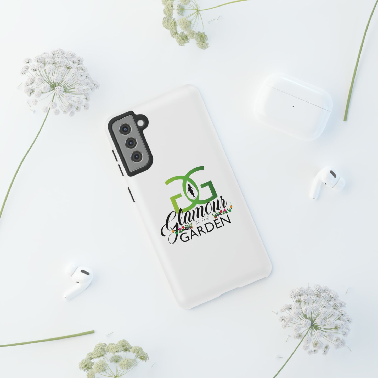 Glamour In The Garden Tough Customizable Phone Cases | Apple iPhone, Samsung Galaxy, and Google Pixel