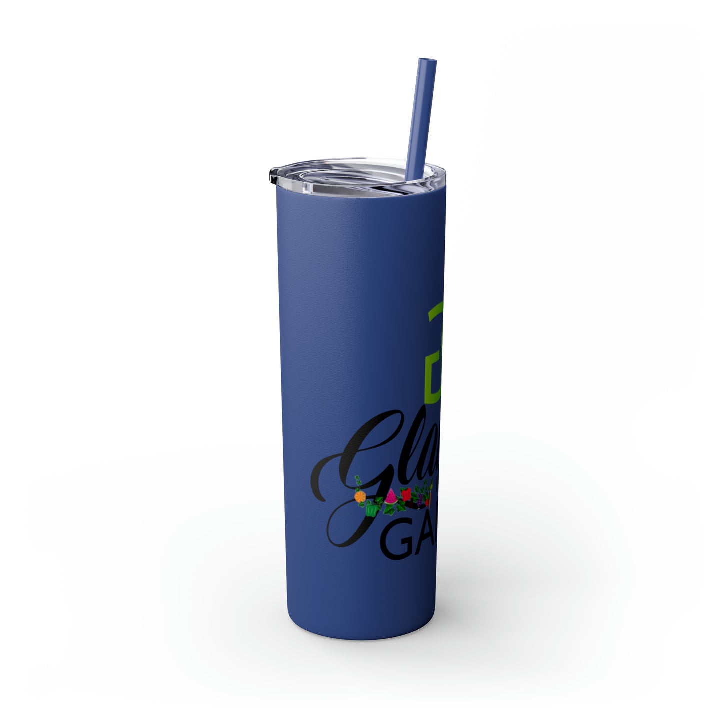 Glamour In The Garden Skinny Tumbler with Straw, 20oz