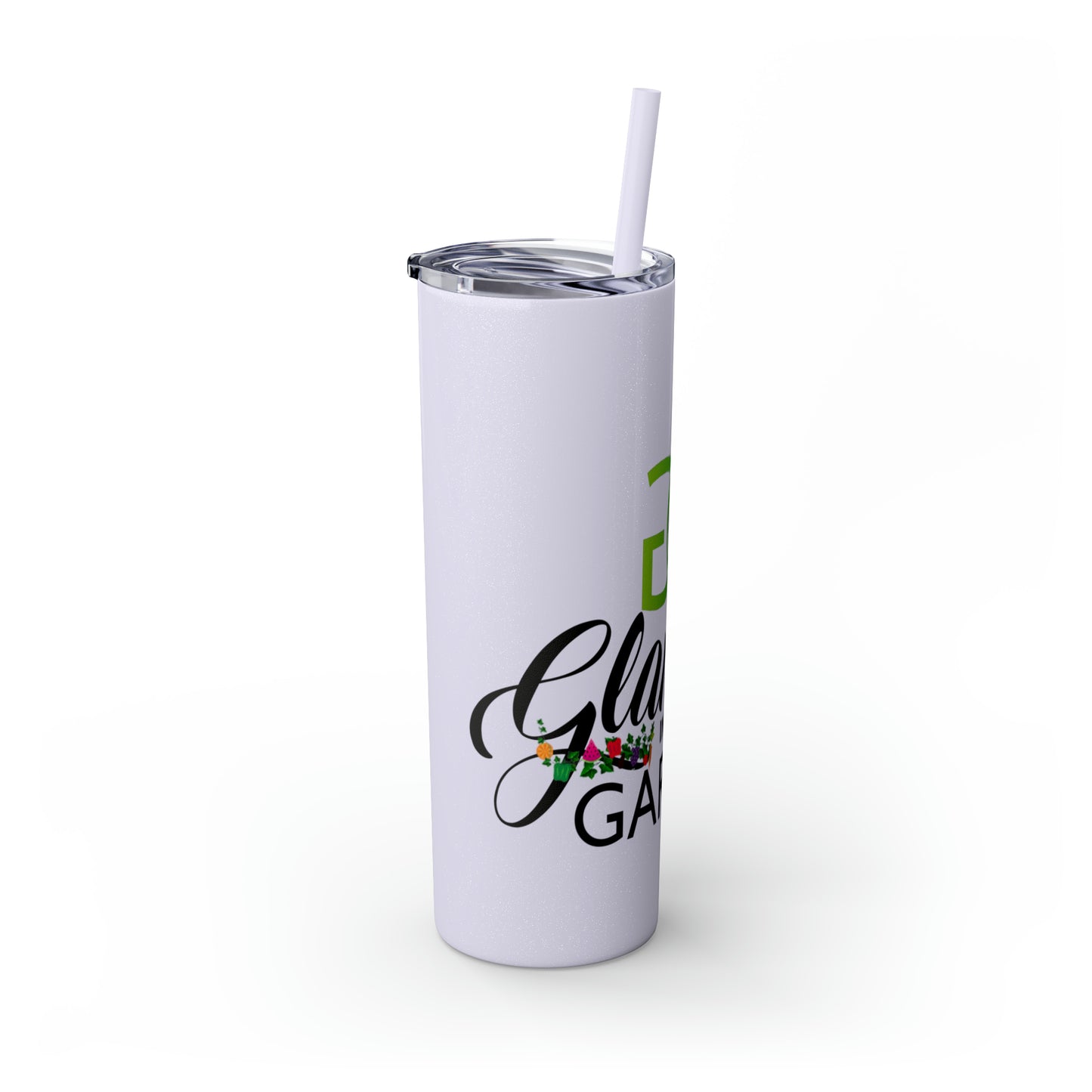 Glamour In The Garden Skinny Tumbler with Straw, 20oz