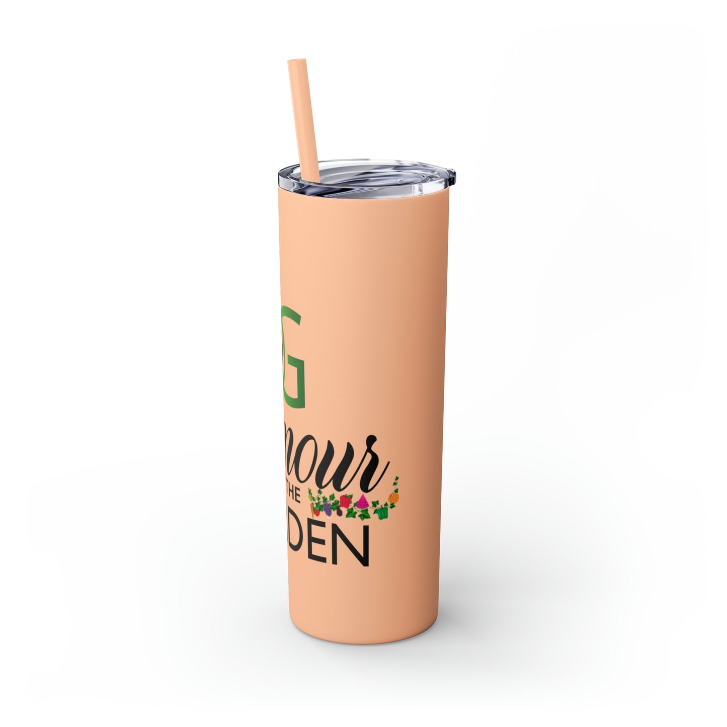 Glamour In The Garden Skinny Tumbler with Straw, 20oz