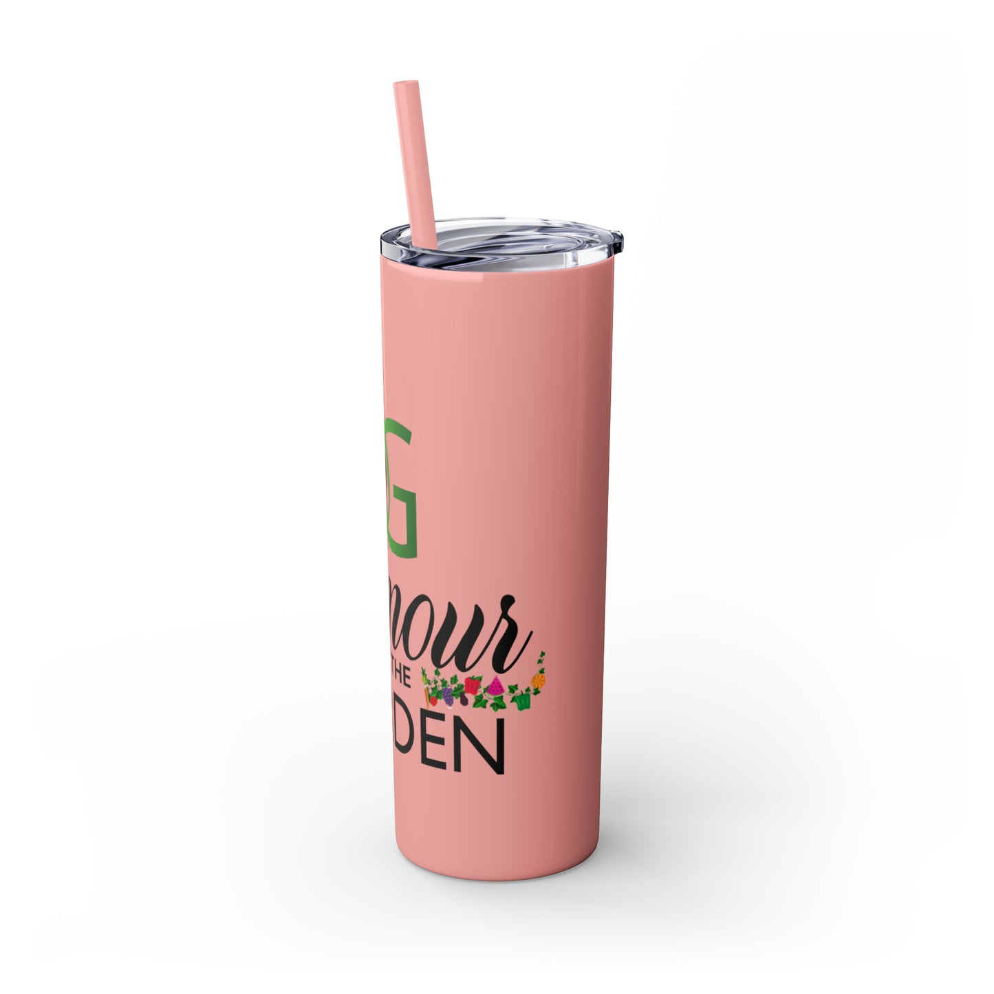 Glamour In The Garden Skinny Tumbler with Straw, 20oz