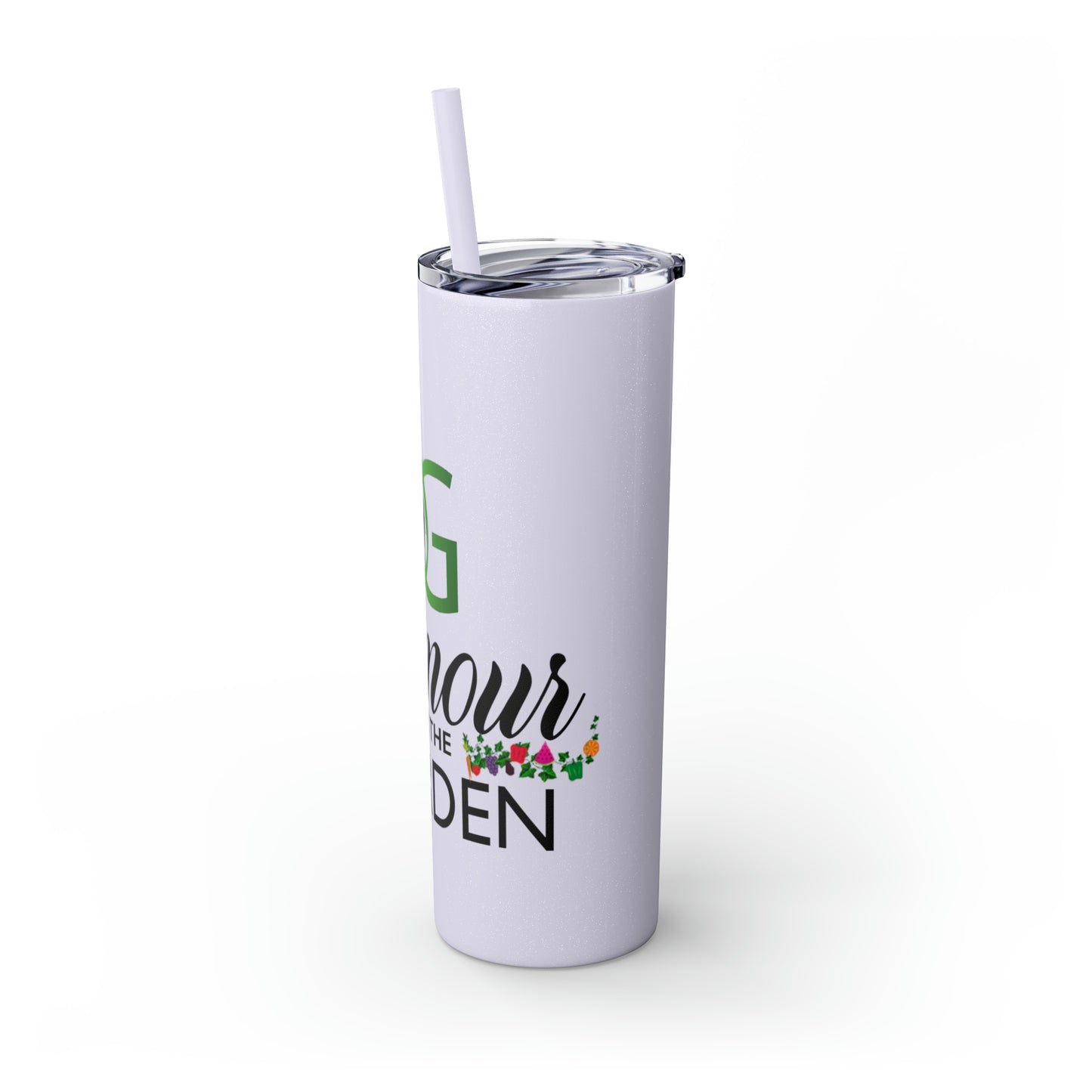 Glamour In The Garden Skinny Tumbler with Straw, 20oz