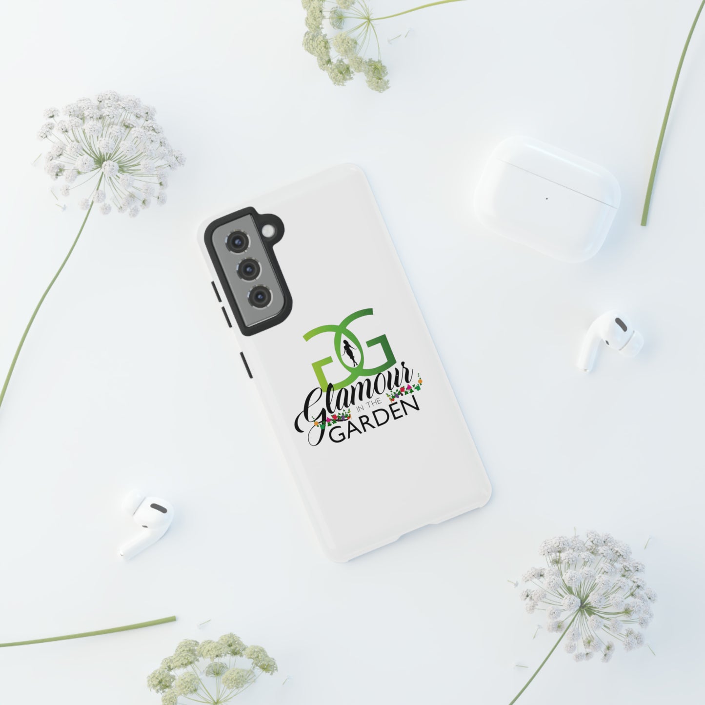 Glamour In The Garden Tough Customizable Phone Cases | Apple iPhone, Samsung Galaxy, and Google Pixel