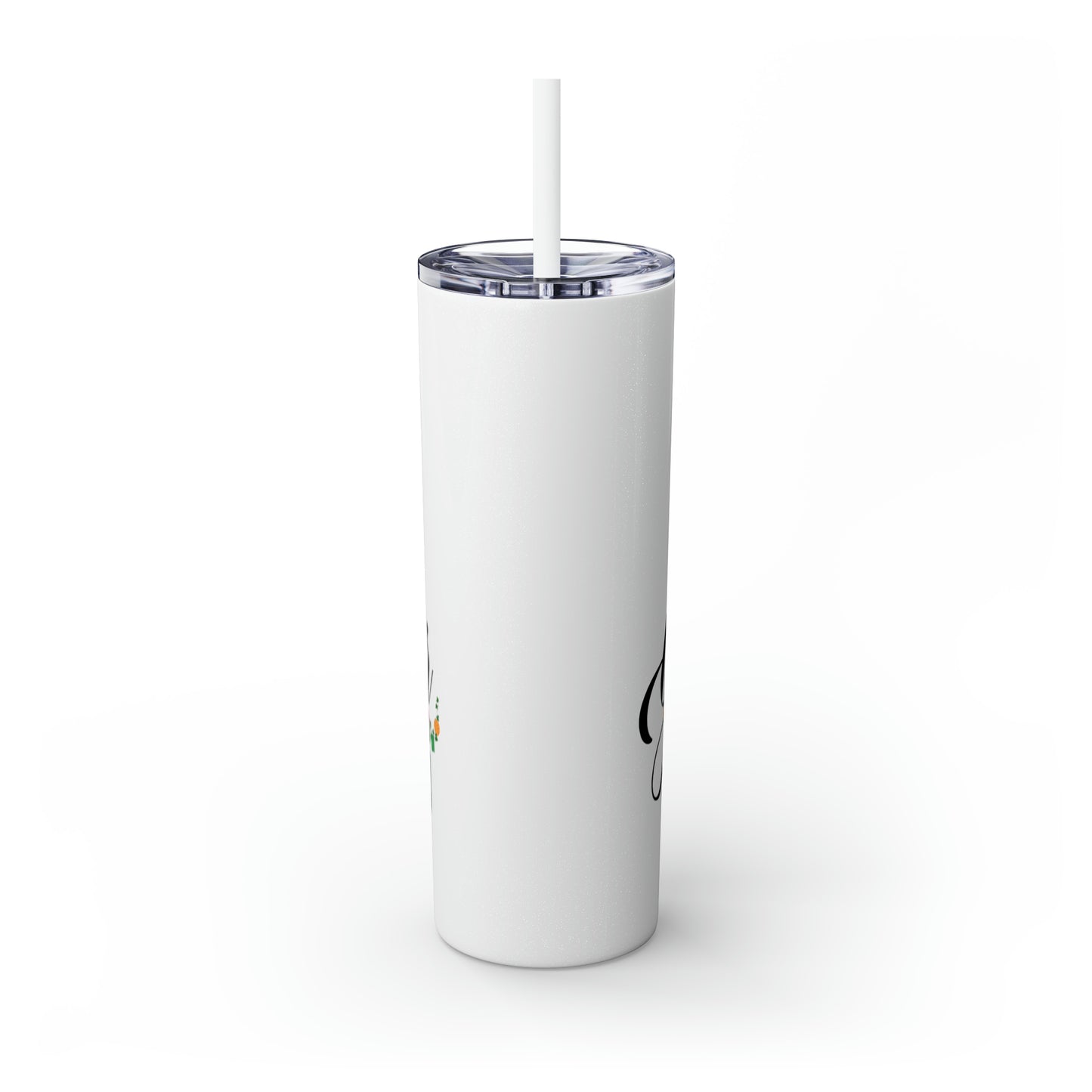 Glamour In The Garden Skinny Tumbler with Straw, 20oz