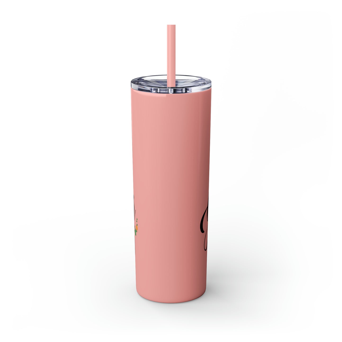 Glamour In The Garden Skinny Tumbler with Straw, 20oz