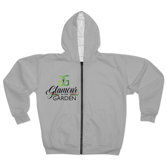 Glamour In The GardenUnisex Zip Hoodie (AOP)