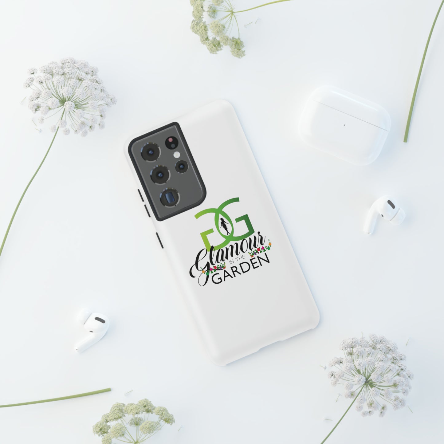 Glamour In The Garden Tough Customizable Phone Cases | Apple iPhone, Samsung Galaxy, and Google Pixel