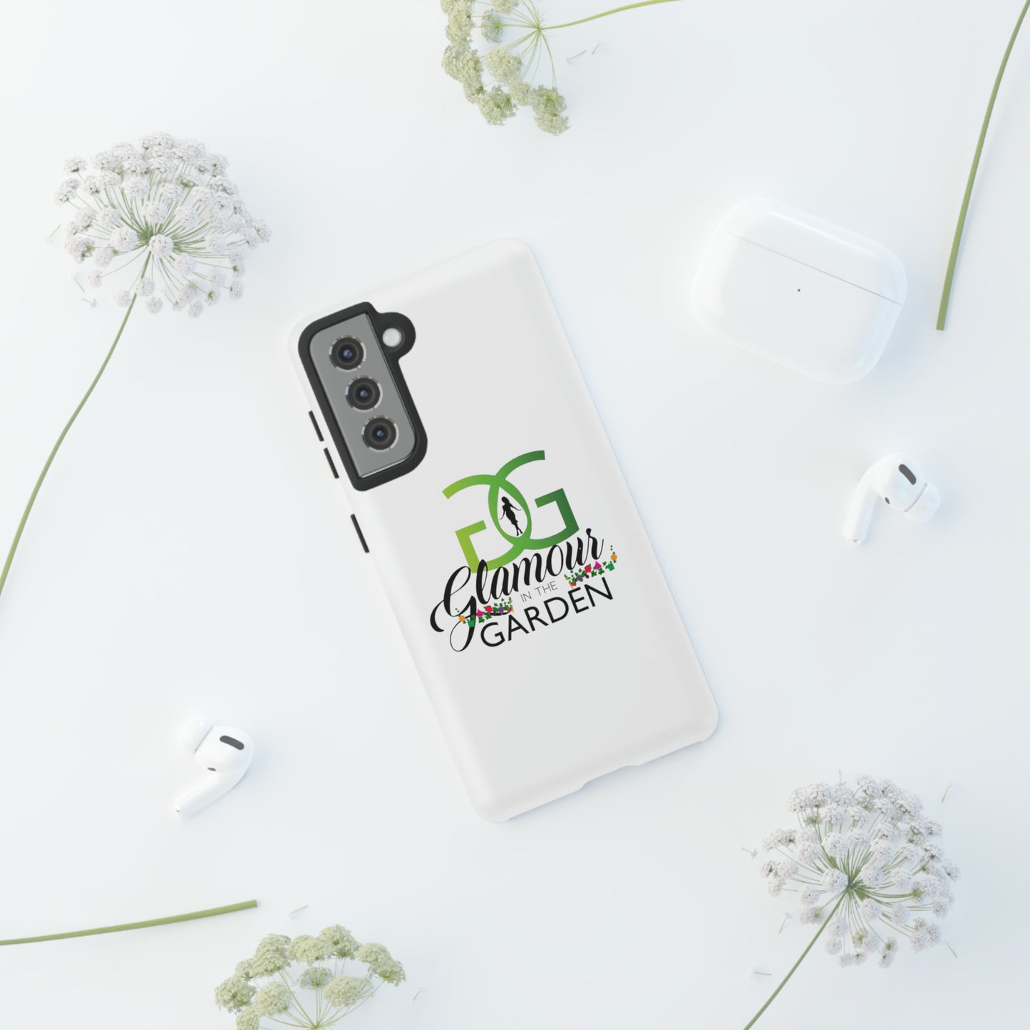 Glamour In The Garden Tough Customizable Phone Cases | Apple iPhone, Samsung Galaxy, and Google Pixel