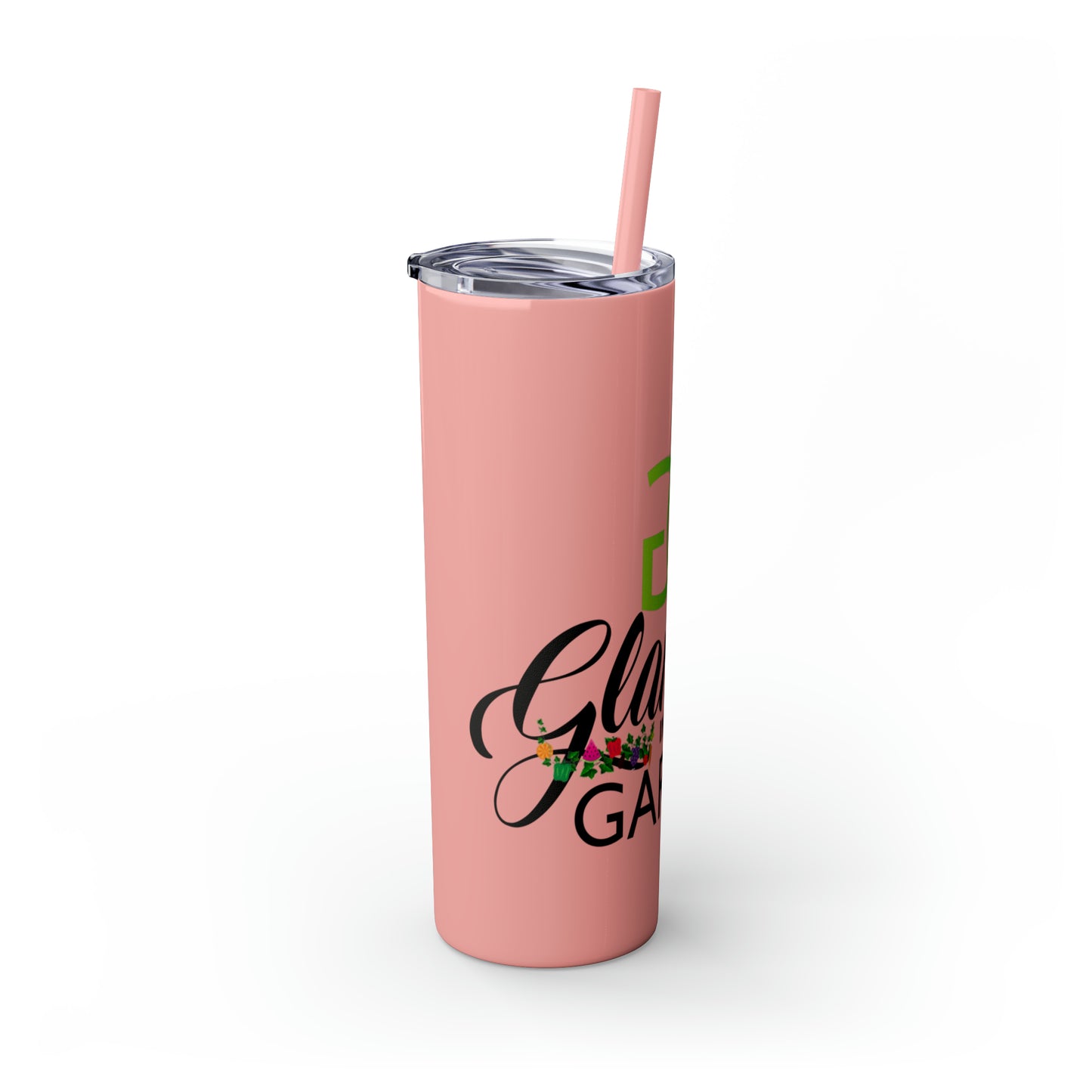 Glamour In The Garden Skinny Tumbler with Straw, 20oz