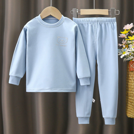Fall and Winter Children's Dralon Intimates Suit Boys 'And Girls' Autumn Clothes Long Johns Children Homewear Baby Pajamas Thermal Clothes
