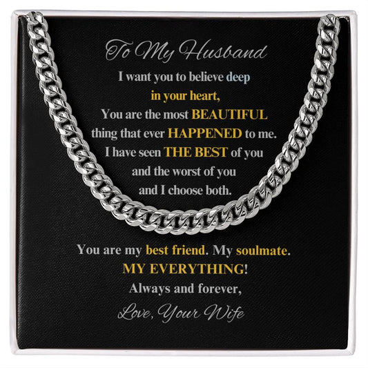 (Order Now) The Best Thing | Husband |Cuban  Link Chain