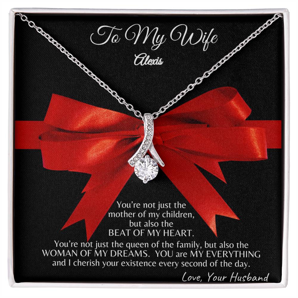 Personalized This Alluring Beauty Necklace To My Wife As A Gift, From Husband, Christmas Gift For Her, Anniversary Gift, Birthday Gift For Wife