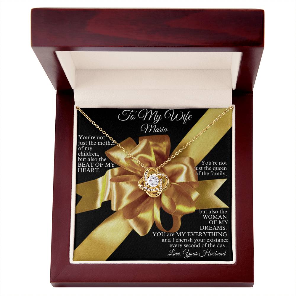Personalize It - To My Wife Necklace, Great Christmas, Birthday, Anniversary or "Just Because I Love You" Gift
