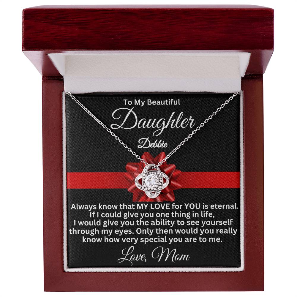 Personalized Love Knot Necklace for Your Beautiful Daughter